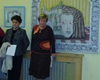 Foto: Jana Černá<br />
Vedoucí Kulturního střediska Radotín Jana Petrová před dílem Miroslava Kubového, Infantilis morbido.
