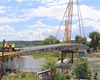 Přesun mostní konstrukce lávky na pilíře, 1.6.2022