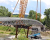 Přesun mostní konstrukce lávky na pilíře, 1.6.2022
